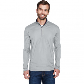 UltraClub 8230 Men\'s Cool & Dry Sport Quarter-Zip Pullover - Grey