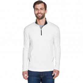 UltraClub 8230 Men\'s Cool & Dry Sport Quarter-Zip Pullover - White