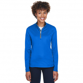 UltraClub 8230L Ladies Cool & Dry Sport Quarter-Zip Pullover - Kyanos Blue