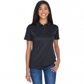 UltraClub 8404 Ladies Cool & Dry Sport Polo - Black