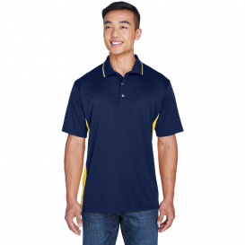 UltraClub 8406 Men\'s Cool & Dry Sport Two-Tone Polo - Navy/Gold