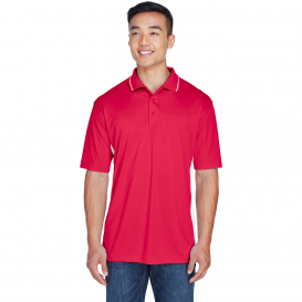 UltraClub 8406 Men\'s Cool & Dry Sport Two-Tone Polo - Red/White