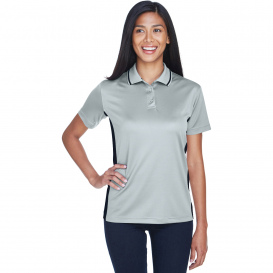 UltraClub 8406L Ladies Cool & Dry Sport Two-Tone Polo - Grey/Black