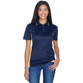 UltraClub 8406L Ladies Cool & Dry Sport Two-Tone Polo - Navy/Gold