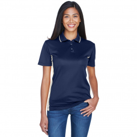 UltraClub 8406L Ladies Cool & Dry Sport Two-Tone Polo - Navy/White