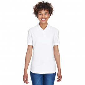 UltraClub 8414 Ladies Cool & Dry Elite Performance Polo - White