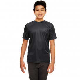 UltraClub 8420Y Youth Cool & Dry Performance Interlock T-Shirt - Black