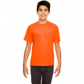 UltraClub 8420Y Youth Cool & Dry Performance Interlock T-Shirt - Bright Orange