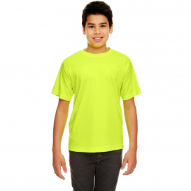 UltraClub 8420Y Youth Cool & Dry Performance Interlock T-Shirt - Bright Yellow