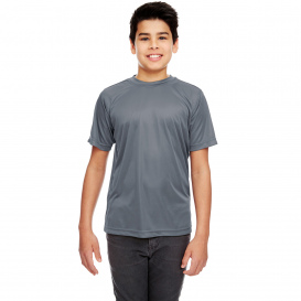 UltraClub 8420Y Youth Cool & Dry Performance Interlock T-Shirt - Charcoal