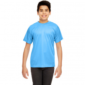 UltraClub 8420Y Youth Cool & Dry Performance Interlock T-Shirt - Columbia Blue