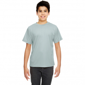 UltraClub 8420Y Youth Cool & Dry Performance Interlock T-Shirt - Grey