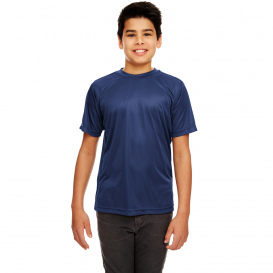 UltraClub 8420Y Youth Cool & Dry Performance Interlock T-Shirt -Navy