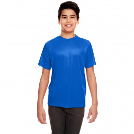 UltraClub 8420Y Youth Cool & Dry Performance Interlock T-Shirt - Royal