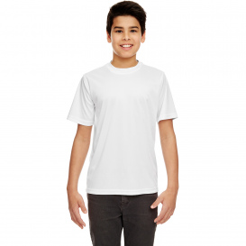 UltraClub 8420Y Youth Cool & Dry Performance Interlock T-Shirt - White