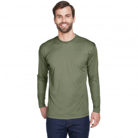 UltraClub 8422 Men\'s Cool & Dry Sport Long-Sleeve Performance Interlock T-Shirt - Military Green