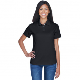 UltraClub 8445L Ladies Cool & Dry Stain-Release Performance Polo - Black