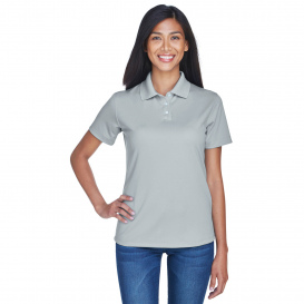 UltraClub 8445L Ladies Cool & Dry Stain-Release Performance Polo - Silver