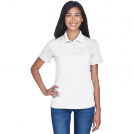 UltraClub 8445L Ladies Cool & Dry Stain-Release Performance Polo - White