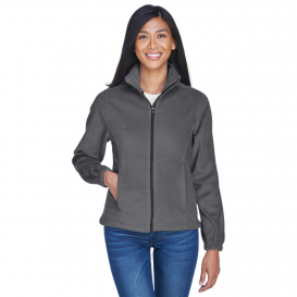 UltraClub 8481 Ladies Iceberg Fleece Full Zip Jacket - Charcoal