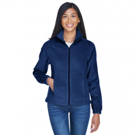 UltraClub 8481 Ladies Iceberg Fleece Full Zip Jacket - Navy