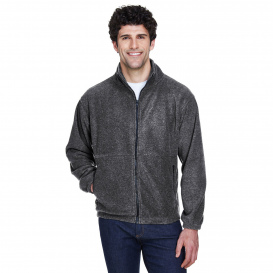 UltraClub 8485 Men\'s Iceberg Fleece Full Zip Jacket - Charcoal