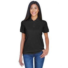 UltraClub 8530 Ladies Classic Pique Polo - Black