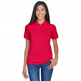 UltraClub 8530 Ladies Classic Pique Polo - Red