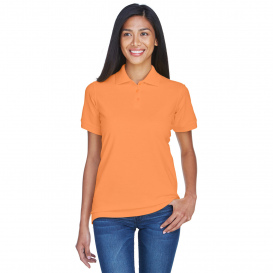 UltraClub 8530 Ladies Classic Pique Polo - Tangerine