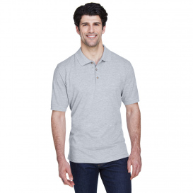 UltraClub 8535 Men\'s Classic Pique Polo - Heather Grey