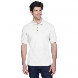 UltraClub 8535 Men\'s Classic Pique Polo - White