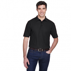 UltraClub 8540 Men\'s Whisper Pique Polo - Black