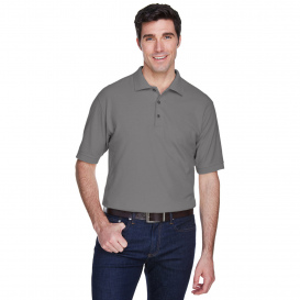 UltraClub 8540 Men\'s Whisper Pique Polo - Graphite