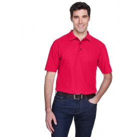 UltraClub 8540 Men\'s Whisper Pique Polo - Red