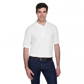 UltraClub 8540 Men\'s Whisper Pique Polo - White