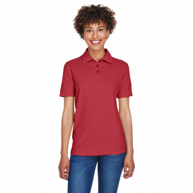 UltraClub 8541 Ladies Whisper Pique Polo - Cardinal