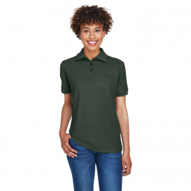 UltraClub 8541 Ladies Whisper Pique Polo - Forest Green