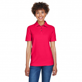 UltraClub 8541 Ladies Whisper Pique Polo - Red