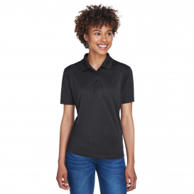 UltraClub 8610L Ladies Cool & Dry 8 Star Elite Performance Interlock Polo - Black