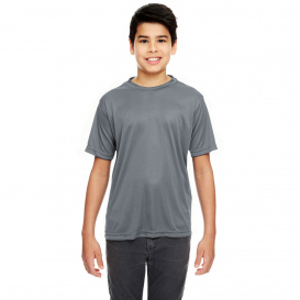 UltraClub 8620Y Youth Cool & Dry Basic Performance T-Shirt - Charcoal