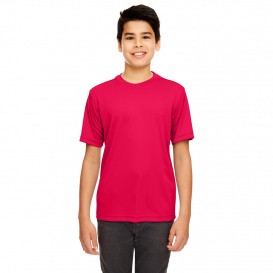 UltraClub 8620Y Youth Cool & Dry Basic Performance T-Shirt - Red