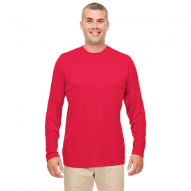 UltraClub 8622 Men\'s Cool & Dry Performance Long Sleeve Top - Red