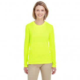 UltraClub 8622W Ladies Cool & Dry Performance Long Sleeve Top - Bright Yellow