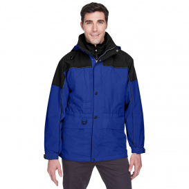 North End 88006 Adult 3-in-1 Two-Tone Parka - Royal Cobalt