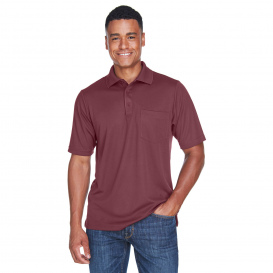 Core 365 88181P Men\'s Origin Performance Pique Polo with Pocket - Burgundy