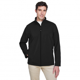 Core 365 88184 Men\'s Cruise Two-Layer Fleece Bonded Soft Shell Jacket - Black