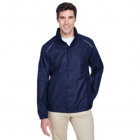 Core 365 88185 Men\'s Climate Seam-Sealed Lightweight Variegated Ripstop Jacket - Classic Navy