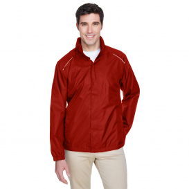 Core 365 88185 Men\'s Climate Seam-Sealed Lightweight Variegated Ripstop Jacket - Classic Red