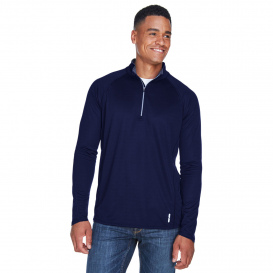 North End 88187 Men\'s Radar Quarter-Zip Performance Long Sleeve Top - Classic Navy