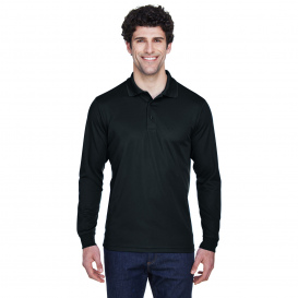 Core 365 88192 Men\'s Pinnacle Performance Long-Sleeve Pique Polo - Black